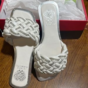 New ..never worn..  beautiful crystal slides Vince Camuto